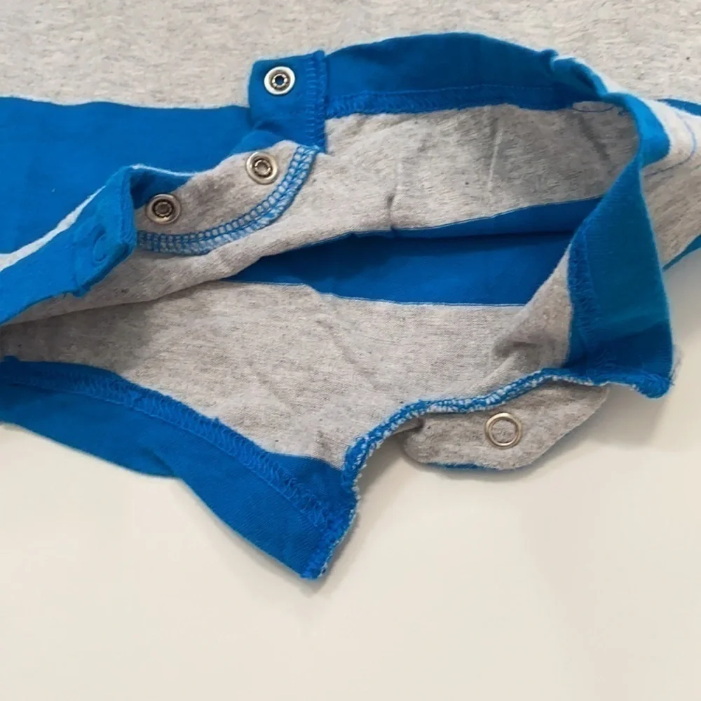 Two bodysuits 3-6M grey & blue Baby
